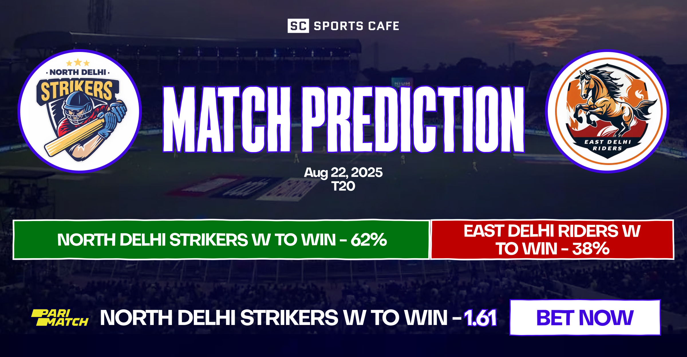 North Delhi Strikers Women vs East Delhi Riders Women